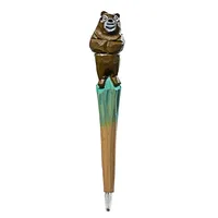 Giraffe Elephant Cute Cartoon Animal Pen Hand Carved Creative Wood Pen Wood Carving Pen DIY Gel Pen sku image 19