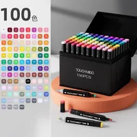 Factory Direct Supply Marker Pen Set Double Head Oily Watercolor Pen Children's Painting Pen 48 Color 168 Color Pen Wholesale sku image 3