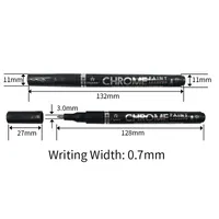 Transocean Multi Size Mirror Pen Reflective Paint Pen Chrome Plated Silver Plastic Rod Marker Pen Gundam High Light Electroplating Pen sku image 1