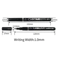 Transocean Multi Size Mirror Pen Reflective Paint Pen Chrome Plated Silver Plastic Rod Marker Pen Gundam High Light Electroplating Pen sku image 2