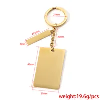 1 Piece Simple Style Solid Color 304 Stainless Steel April Fools Unisex Keychain main image 2