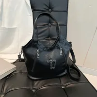 Women's Pu Leather Cross Streetwear Dumpling Shape Zipper Tote Bag sku image 2