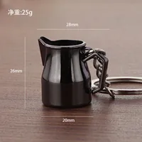 Creative Simulation Coffee Key Chain Custom Mocha Pot Key Chain Pot Spoon Cup Key Chain Bag Pendant Gift sku image 1