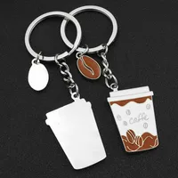Creative Simulation Coffee Key Chain Custom Mocha Pot Key Chain Pot Spoon Cup Key Chain Bag Pendant Gift sku image 4