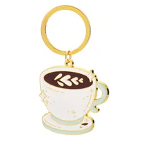 Creative Simulation Coffee Key Chain Custom Mocha Pot Key Chain Pot Spoon Cup Key Chain Bag Pendant Gift sku image 5