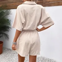 Women's Adults Half Sleeve Bodysuits Temperament Commuter Commute Style Solid Color main image 5