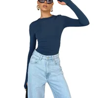 Women's Adults T-shirt Pullovers Long Sleeve T-Shirts Temperament Commuter Commute Style Solid Color main image 4