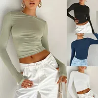 Women's Adults T-shirt Pullovers Long Sleeve T-Shirts Temperament Commuter Commute Style Solid Color main image 1