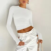 Women's Adults T-shirt Pullovers Long Sleeve T-Shirts Temperament Commuter Commute Style Solid Color main image 5
