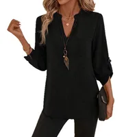 Women's Adults Pullovers Shirt Nine Points Sleeve Blouses Temperament Commuter Commute Style Solid Color main image 3