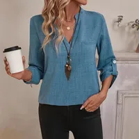 Women's Adults Pullovers Shirt Nine Points Sleeve Blouses Temperament Commuter Commute Style Solid Color main image 5