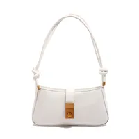 Women's Pu Leather Solid Color Streetwear Square Zipper Lock Clasp Shoulder Bag main image 4