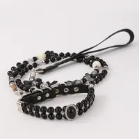 All Seasons Cute Pu Leather Imitation Pearl Geometric Leash Pet Collar main image 4