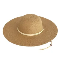 Women's Casual Style Basic Solid Color Big Eaves Straw Hat main image 2