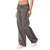 Women's Casual Daily Cowboy Style Streetwear Solid Color Full Length Jeans main image 4