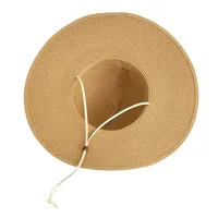 Women's Casual Style Basic Solid Color Big Eaves Straw Hat main image 3
