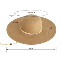 Women's Casual Style Basic Solid Color Big Eaves Straw Hat main image 4