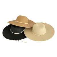 Women's Casual Style Basic Solid Color Big Eaves Straw Hat main image 5