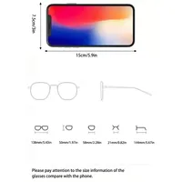Retro Vacation Commute Solid Color Ac Oval Frame Full Frame Glasses main image 2