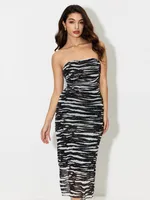 Women's Corset Dress Casual Hawaiian Sexy Collarless Sleeveless Animal Midi Dress Date Festival Bar main image 2