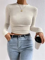 Women's Adults T-shirt Pullovers Long Sleeve T-Shirts European And American Wind Streetwear Stripes/Plaid sku image 2