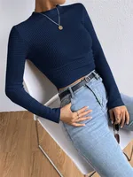Women's Adults T-shirt Pullovers Long Sleeve T-Shirts European And American Wind Streetwear Stripes/Plaid sku image 17