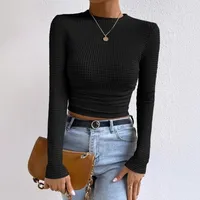 Women's Adults T-shirt Pullovers Long Sleeve T-Shirts European And American Wind Streetwear Stripes/Plaid main image 1