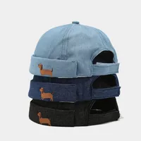 Unisex Casual Simple Style Streetwear Dog Eaveless Beanie Hat main image 1