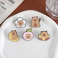 Cartoon Style Cute Capybara Alloy Stamping Stoving Varnish Plating Women's Brooches main image 4
