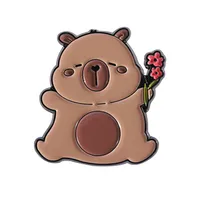 Cartoon Style Cute Capybara Alloy Stamping Stoving Varnish Plating Women's Brooches sku image 6