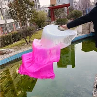 Koi Copy Dance Fan Wanjiang Long Fan Dance Fan Left Hand Finger Moon Small Shadow Smoke Classical Dance Long Silk Fan sku image 13