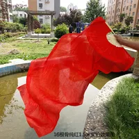 Koi Copy Dance Fan Wanjiang Long Fan Dance Fan Left Hand Finger Moon Small Shadow Smoke Classical Dance Long Silk Fan sku image 41