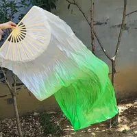 Koi Copy Dance Fan Wanjiang Long Fan Dance Fan Left Hand Finger Moon Small Shadow Smoke Classical Dance Long Silk Fan sku image 72