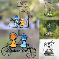 Source Factory  Valentine's Day New Suncatcher Color Art Window Pendant Couple Decorative Gift main image 1