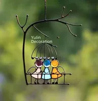 Source Factory  Valentine's Day New Suncatcher Color Art Window Pendant Couple Decorative Gift main image 3