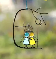 Source Factory  Valentine's Day New Suncatcher Color Art Window Pendant Couple Decorative Gift main image 4