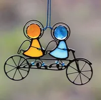 Source Factory  Valentine's Day New Suncatcher Color Art Window Pendant Couple Decorative Gift sku image 3