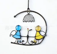 Source Factory  Valentine's Day New Suncatcher Color Art Window Pendant Couple Decorative Gift sku image 9