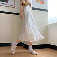 Women's Pleated Skirt Casual Elastic Waist Pleated Solid Color Midi Dress Outdoor Daily main image 7