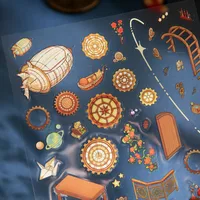 Cartoon Character Learning Collage PVC Paper Cartoon Style Preppy Style Maximalism Stickers main image 9