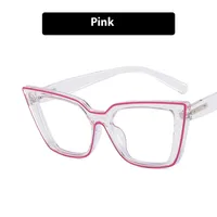 Personality Punk Streetwear Geometric Pc Butterfly Frame Quadrilateral Full Rim Frame Glasses main image 5