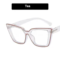 Personality Punk Streetwear Geometric Pc Butterfly Frame Quadrilateral Full Rim Frame Glasses sku image 6