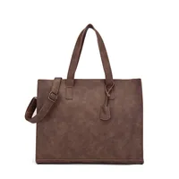Korean Style Horizontal Fashionable PU Leather TOTE Bag Trendy Crossbody Handbag Men's Shoulder Bag Vintage TOTE Bag main image 5