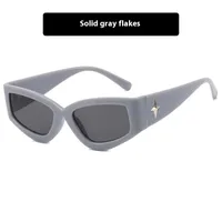 Personality Punk Street Solid Color Ac Special-Shaped Mirror Full Frame Glasses sku image 2