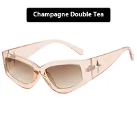 Personality Punk Street Solid Color Ac Special-Shaped Mirror Full Frame Glasses sku image 6