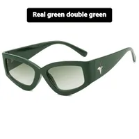 Personality Punk Street Solid Color Ac Special-Shaped Mirror Full Frame Glasses sku image 7