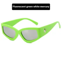 Personality Punk Street Solid Color Ac Special-Shaped Mirror Full Frame Glasses sku image 8