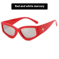 Personality Punk Street Solid Color Ac Special-Shaped Mirror Full Frame Glasses sku image 9