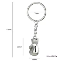 1 Piece Classic Style Boxing Gloves Zinc Alloy Unisex Bag Pendant Keychain sku image 2