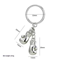 1 Piece Classic Style Boxing Gloves Zinc Alloy Unisex Bag Pendant Keychain sku image 8